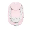 New Baby Luxusní hnízdečko s polštářkem a peřinkou z Minky růžové