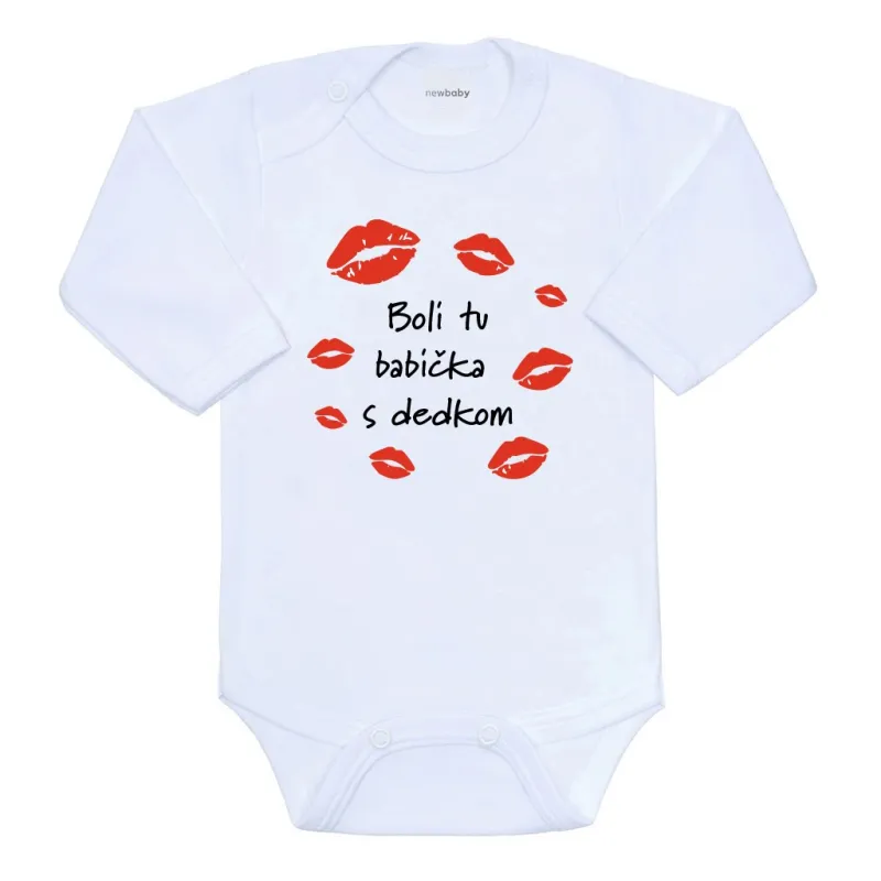 New Baby Dětské body s potiskem Boli tu babička s dedkom