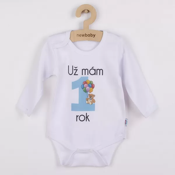 New Baby Body s potiskem Už mám 1 rok modré