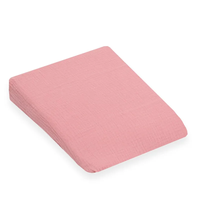 New Baby Mušelínový potah na kojenecký polštář-klín STANDARD 30x37cm pink