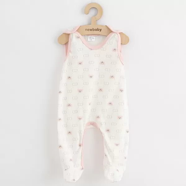 New Baby Kojenecké dupačky Classic II medvídek růžový