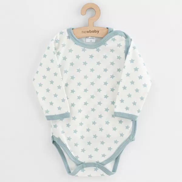 New Baby Kojenecké celorozepínací body Classic II Uni 3ks mátové