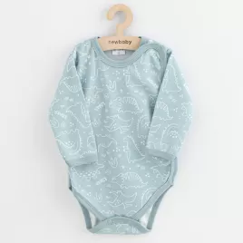 New Baby Kojenecké celorozepínací body Classic II dino mátový