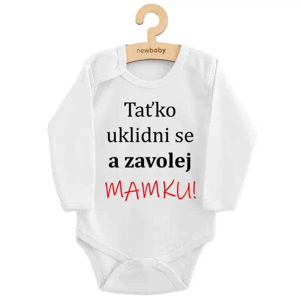 New Baby Body s potiskem a zavolej MAMKU!