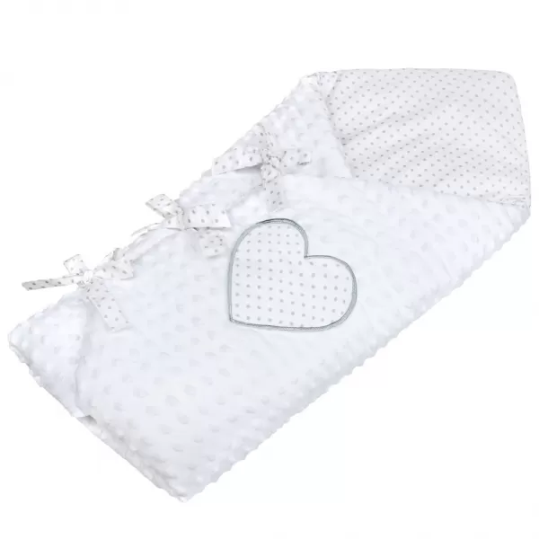 New Baby Luxusní šněrovací zavinovačka z Minky bílá 75x75 cm