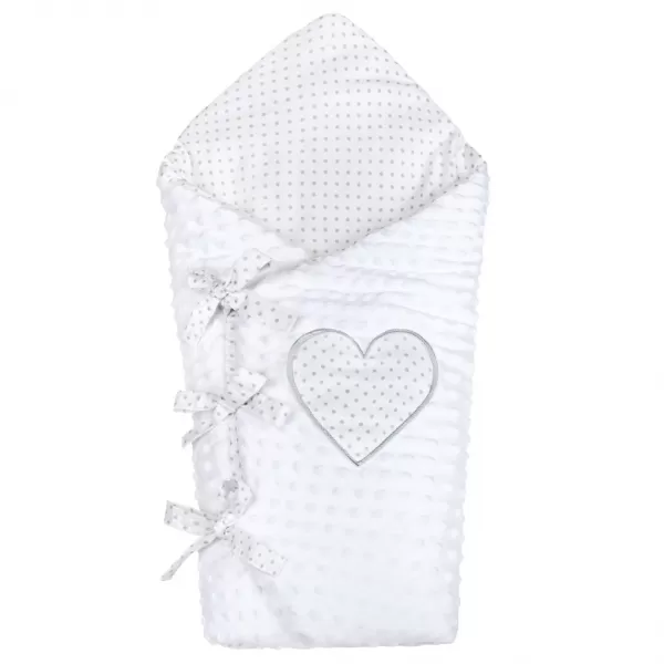 New Baby Luxusní šněrovací zavinovačka z Minky bílá 75x75 cm