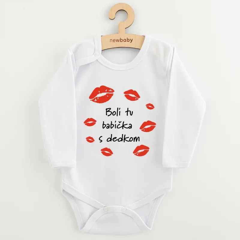 New Baby Dětské body s potiskem Boli tu babička s dedkom
