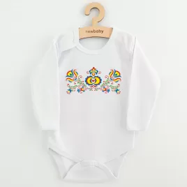 New Baby Dětské body s potiskem Lidový vzor