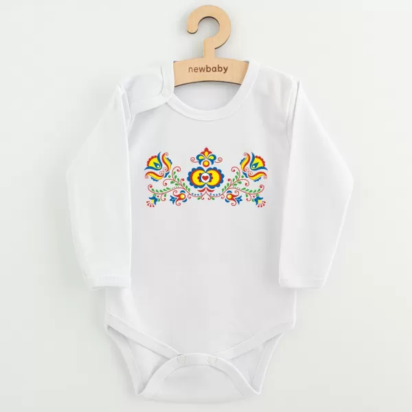 New Baby Dětské body s potiskem Lidový vzor