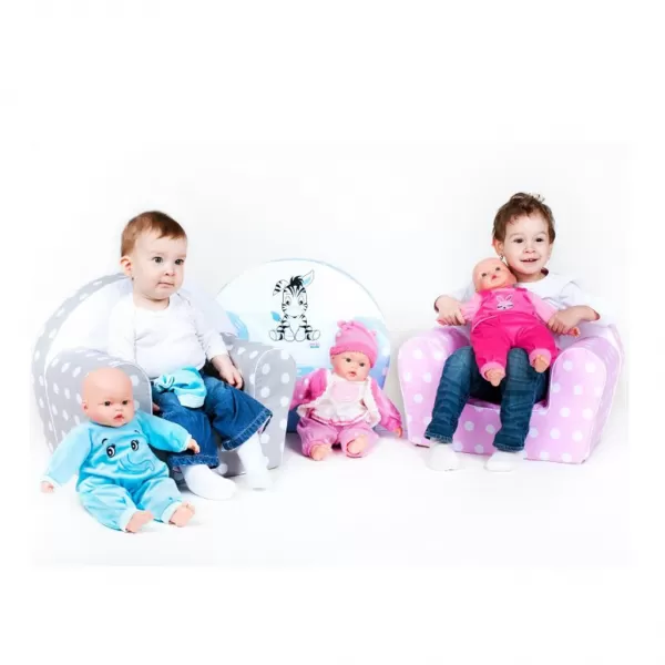 New Baby Dětské křeslo Zebra šedé