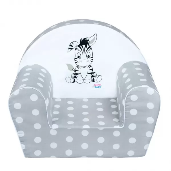 New Baby Dětské křeslo Zebra šedé