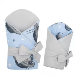 New Baby Oboustranná dětská zavinovačka Teddy bear in space 80x80 cm