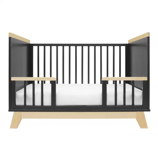New Baby Dětská postýlka se zábranou MARCUS 120x60 cm grafit/přírodní