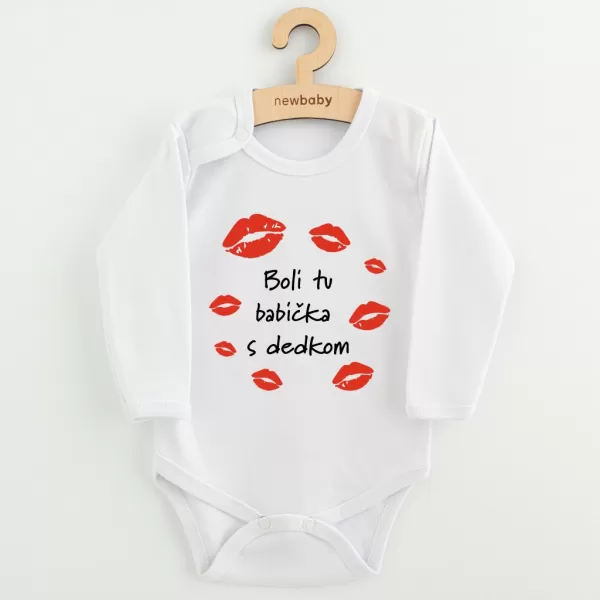 New Baby Dětské body s potiskem Boli tu babička s dedkom