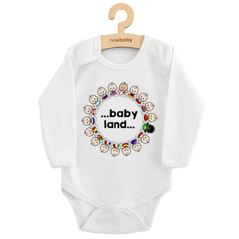 New Baby Dětské body s potiskem ...baby land...