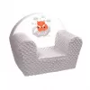 New Baby Dětské křeslo z Minky Liška šedé