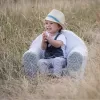 New Baby Dětské křeslo z Minky Liška šedé