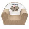New Baby Dětské křeslo z Minky Cute Family cappuccino