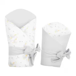 New Baby Oboustranná dětská zavinovačka Husičky 80x80 cm