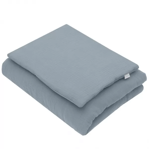 New Baby Mušelínový set s výplní 80x70 cm modrý