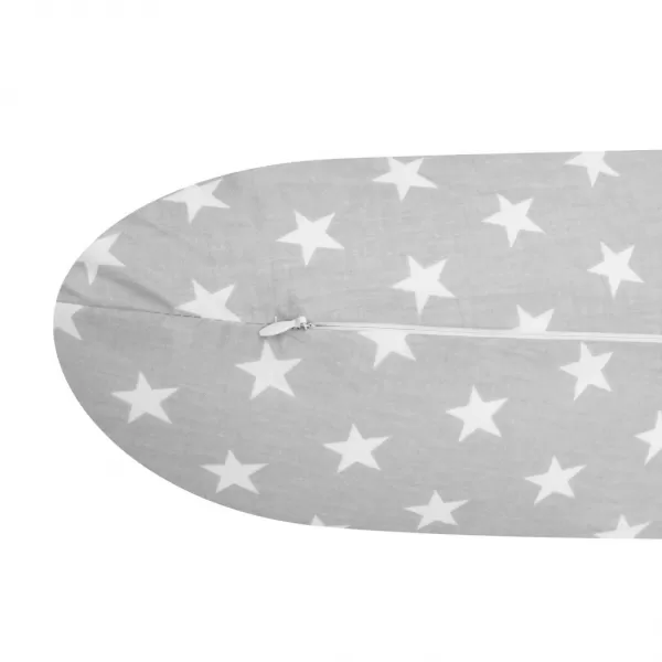 New Baby Univerzální kojící polštář ve tvaru C Hvězdičky šedý