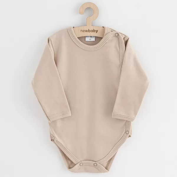 New Baby Kojenecké celorozepínací body Classic II světle béžové