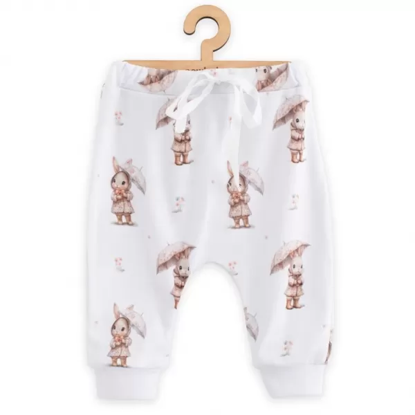 New Baby Dětské bavlněné kalhoty Jogger For Babies bunny