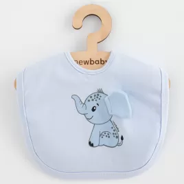 New Baby Dětský bavlněný bryndák Happy Elephant blue