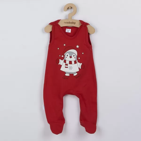 New Baby Kojenecké bavlněné dupačky Winter Penguin