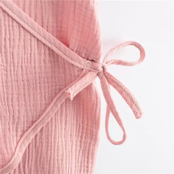 New Baby Kojenecký mušelínový overal pink