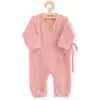 New Baby Kojenecký mušelínový overal pink
