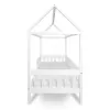 New Baby Dětská postel domeček se zábradlím a roštem CASTELLO 160x80 cm