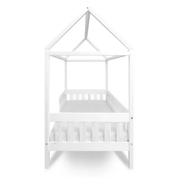 New Baby Dětská postel domeček se zábradlím a roštem CASTELLO 160x80 cm