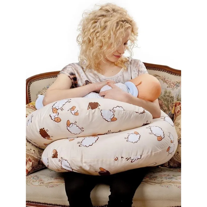 New Baby Univerzální kojící polštář ve tvaru C cappuccino 285 x16