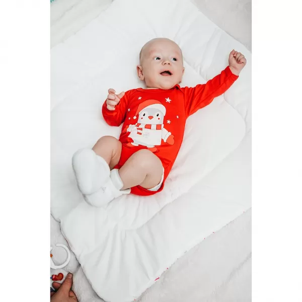 New Baby Kojenecké body s dlouhým rukávem Winter Penguin