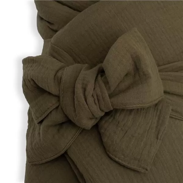 New Baby Mušelínová šněrovací zavinovačka olive