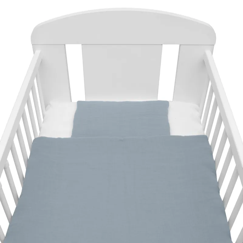 New Baby Mušelínový set s výplní 80x70 cm modrý