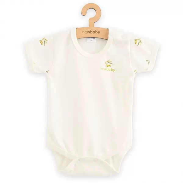 New Baby Kojenecké body s krátkým rukávem z organické bavlny Olivy