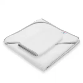 New Baby Dětská froté osuška s kapucí BASIC 80x80 bílo-šedá
