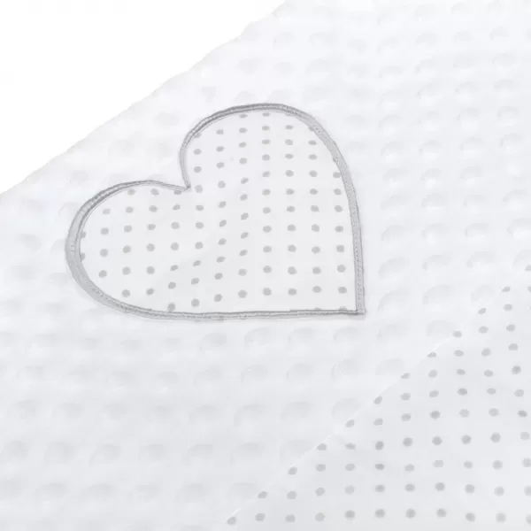 New Baby Luxusní hnízdečko s polštářkem a peřinkou z Minky Srdíčko bílé