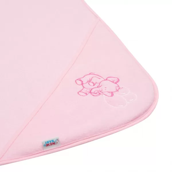 New Baby Dětská froté osuška s výšivkou a kapucí 100x100 růžová sloník