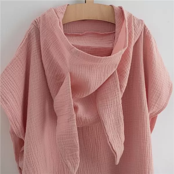 New Baby Dětské mušelínové pončo Feeling růžová 50 cm