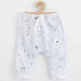 New Baby Dětské bavlněné kalhoty Jogger For Babies ocean