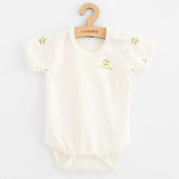 New Baby Kojenecké body s krátkým rukávem z organické bavlny Olivy
