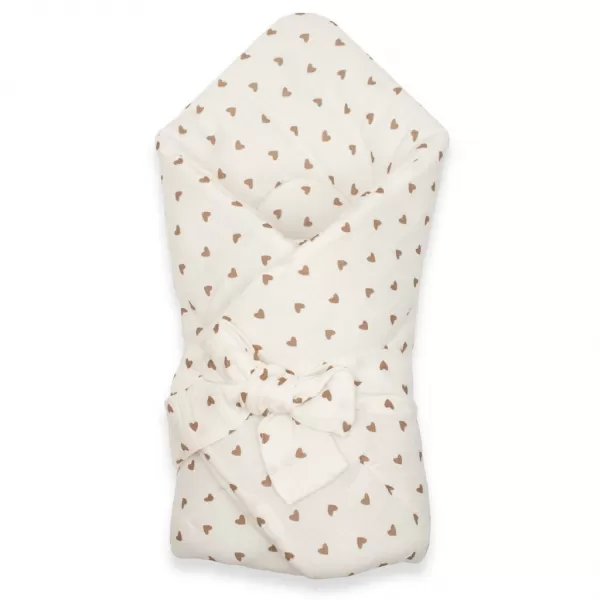 New Baby Mušelínová šněrovací zavinovačka little heart