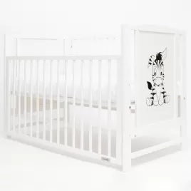 New Baby Dětská postýlka BEA Zebra se stahovací bočnicí