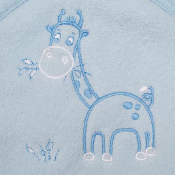New Baby Dětská froté osuška s výšivkou a kapucí 80x80 modrá žirafka