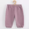 New Baby Kojenecká mušelínová souprava tričko a kalhoty lavender