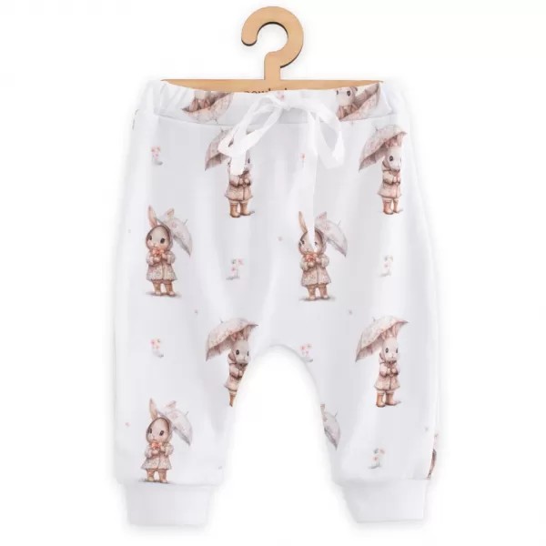 New Baby Dětské bavlněné kalhoty Jogger For Babies bunny