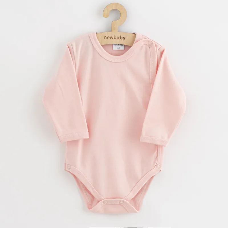 New Baby Kojenecké celorozepínací body Classic II světle růžové
